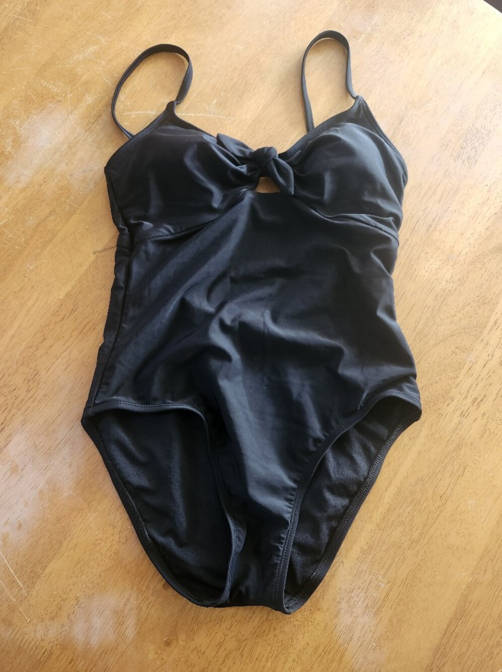 Captivia One-Piece Swimsuit – Medium | Peekaboo Tie Front & Back, Bathing Suit